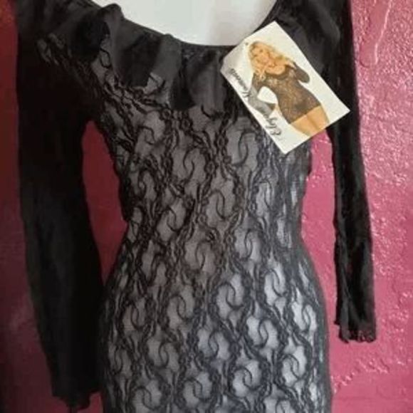 Size OSFM Queen Stretch Lace Night Shirt EMH5 - Picture 2 of 2